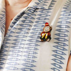 Erstwilder Charley Chimp Mini Brooch MN0011-9010