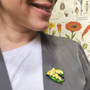 Erstwilder Woven Wattle Mini Brooch MN0024-6000