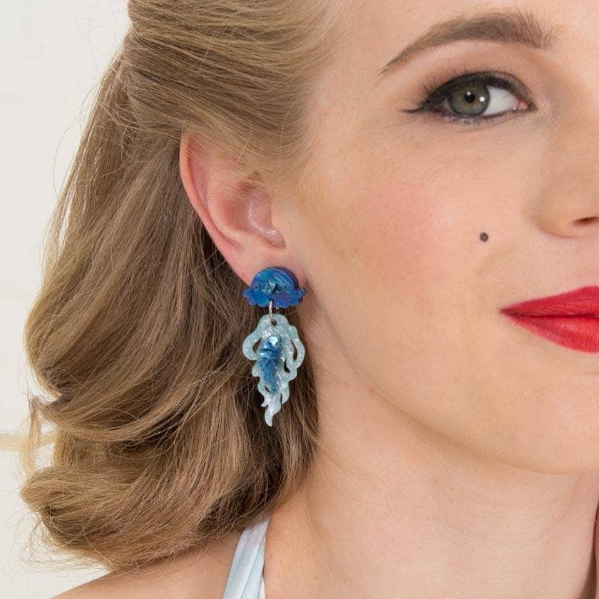 Erstwilder Slippin' Under Jellyfish Earrings E6637-3132