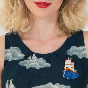 Erstwilder La Concorde Pirate Ship Brooch BH6649-3080