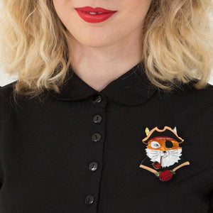 Erstwilder The Cunning Captain Fox Brooch BH6643-6170