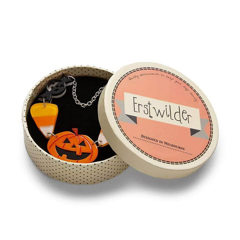 Erstwilder No Tricks Halloween Necklace N6746-6170