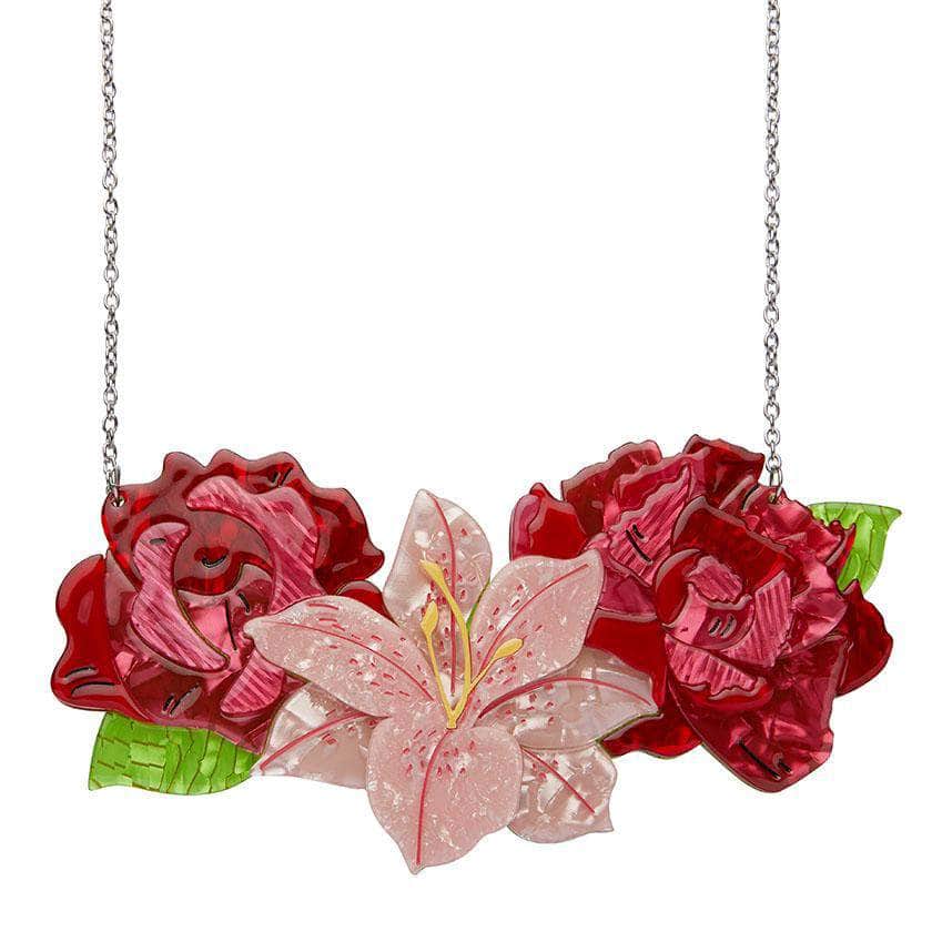 Erstwilder Tickled Pink Flower Necklace (Large) N6802-1020