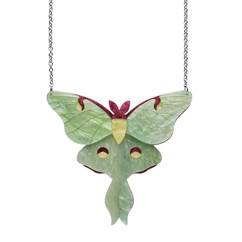 Luna Moth - Beadwoven Necklace — Karin Alisa Houben