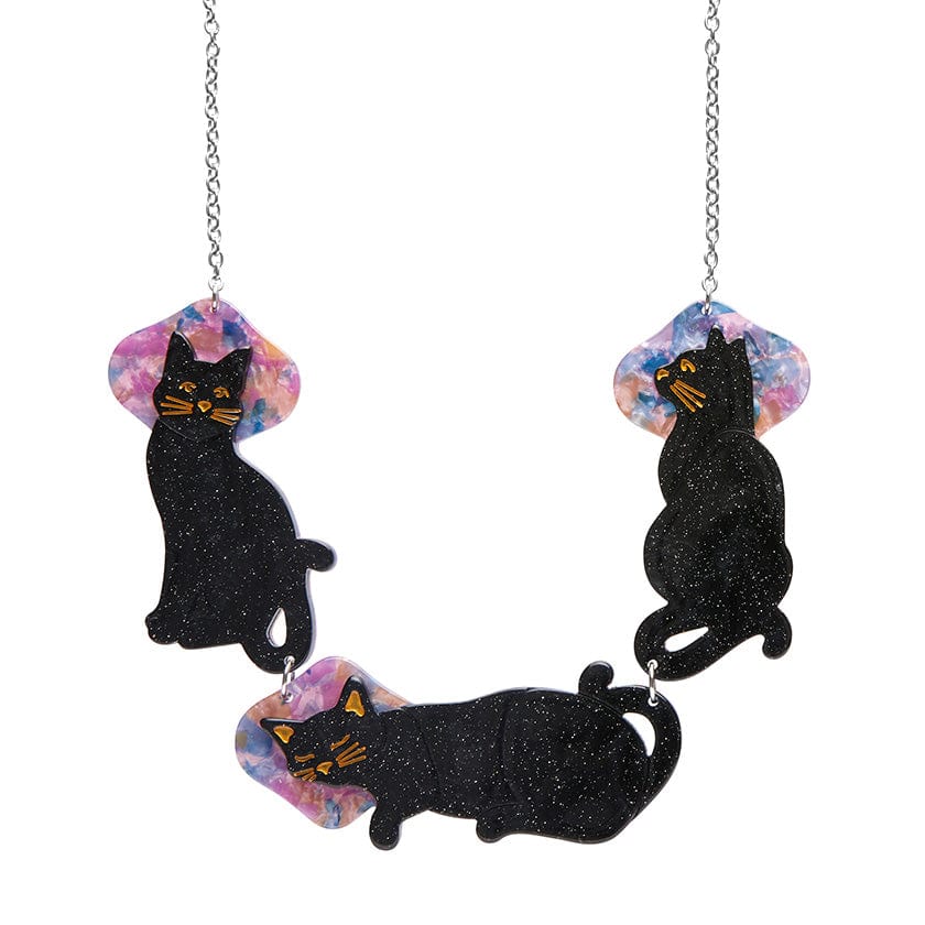 Le Chat Miaule Necklace  -  Erstwilder  -  Quirky Resin and Enamel Accessories