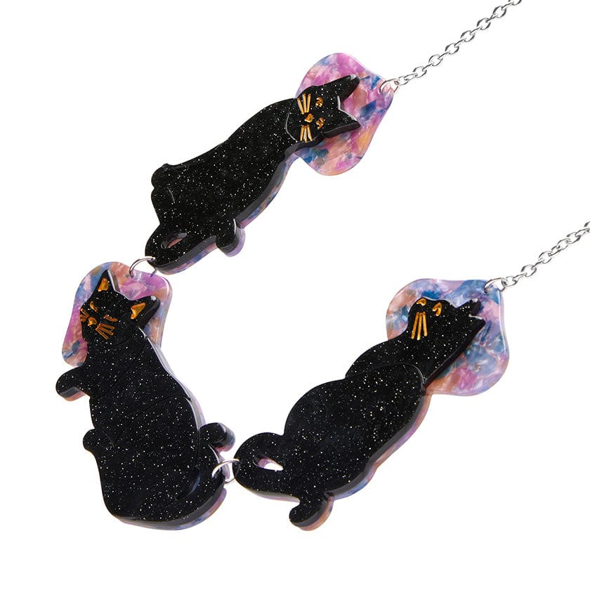 Le Chat Miaule Necklace  -  Erstwilder  -  Quirky Resin and Enamel Accessories