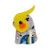 Erstwilder The Coy Cockatiel Brooch BH7214-6071