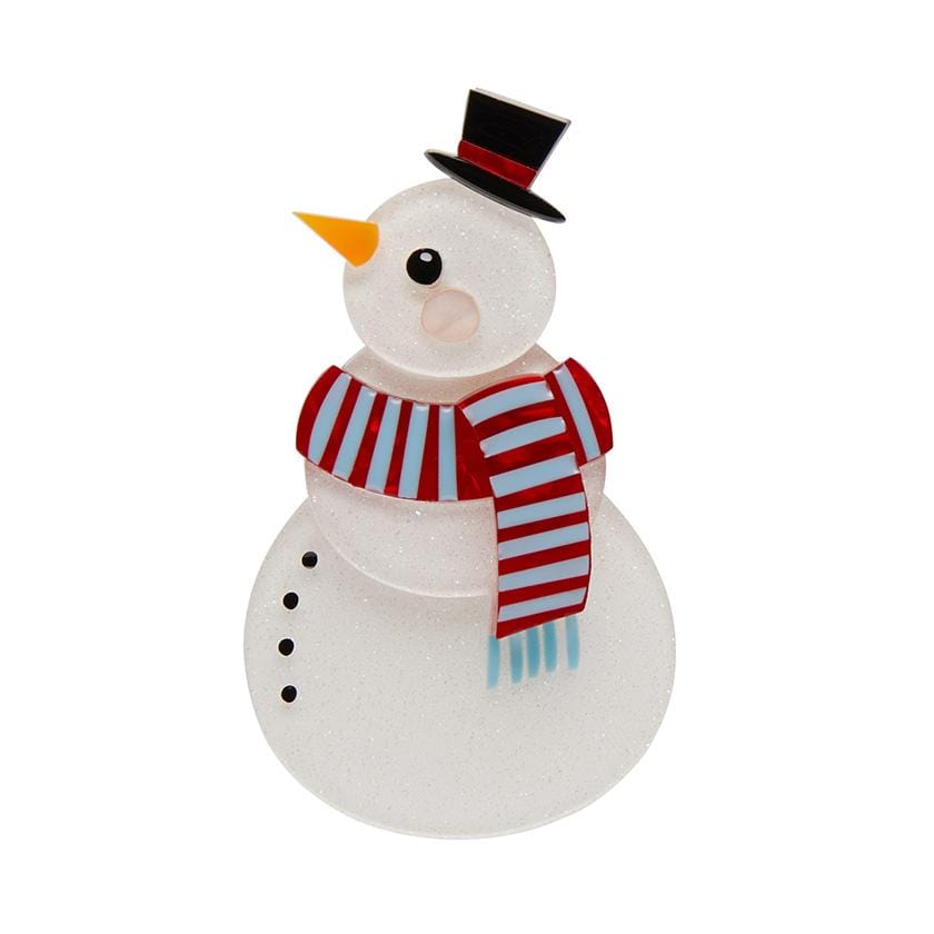 Erstwilder Snuggy Snowman Brooch BH7153-8000