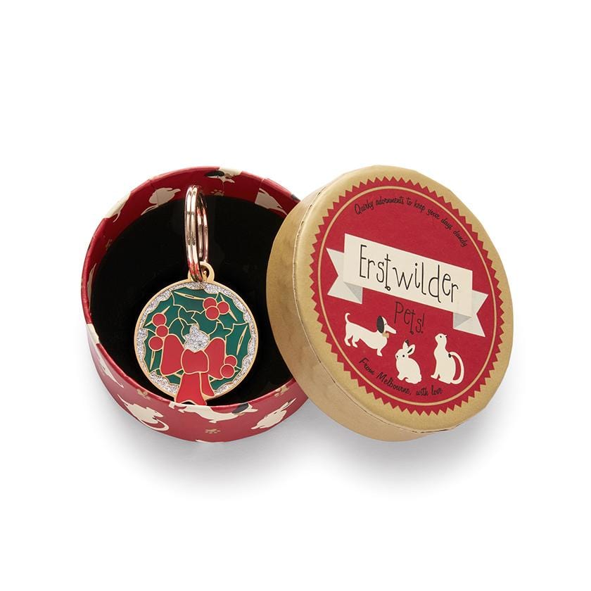 Erstwilder Deck the Halls Enamel Pet Charm PET0004-1000