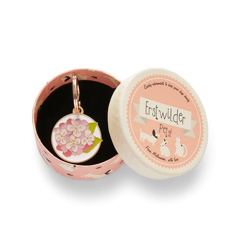 Erstwilder Heartfelt Hydrangea Enamel Pet Charm PET0006-2100