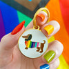 Erstwilder Pride & Joy Spiffy the Supportive Dog Enamel Charm AD1PC02