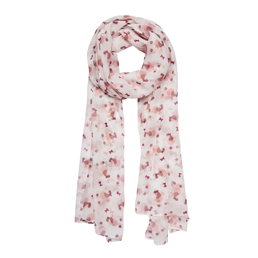 Erstwilder Paris Holiday Madame Caniche Large Neck Scarf - White PH1043