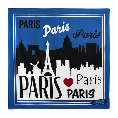 Erstwilder Paris Holiday Paris Skyline Square Scarf - Blue PH1048