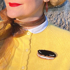 Erstwilder Paris Holiday Éclair au Chocolat Brooch PH1B11