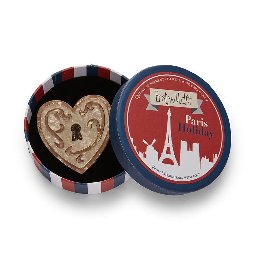 Erstwilder Paris Holiday Heart of Caché Brooch PH1B15