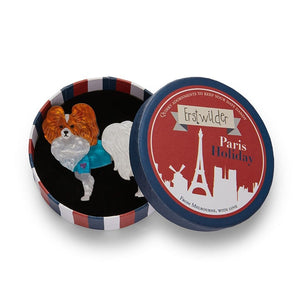 Erstwilder Paris Holiday Papillon en Bleu Brooch PH1B23