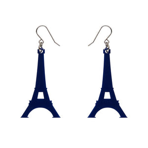 Erstwilder Paris Holiday Essentials Eiffel Tower Solid Resin Drop Earrings - Blue PH1EE01