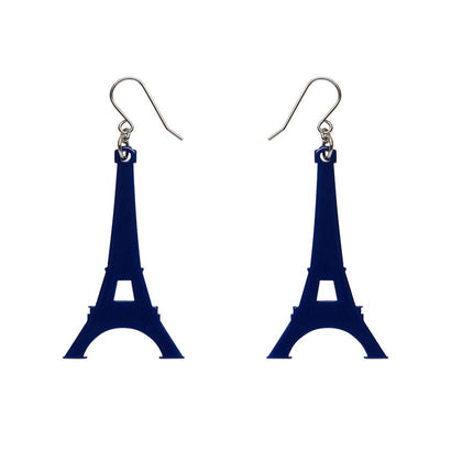 Erstwilder Paris Holiday Essentials Eiffel Tower Solid Resin Drop Earrings - Blue PH1EE01