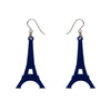 Eiffel Tower Solid Resin Drop Earrings - Blue