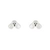 Poodle Ripple Stud Earrings - White