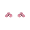 Poodle Ripple Stud Earrings - Pink