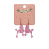 Erstwilder Paris Holiday Essentials Poodle Ripple Hook Drop Earrings - Pink PH1EE10