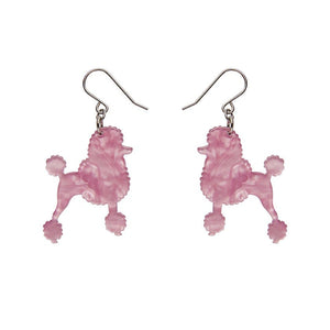 Erstwilder Paris Holiday Essentials Poodle Ripple Hook Drop Earrings - Pink PH1EE10