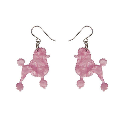 Erstwilder Paris Holiday Essentials Poodle Ripple Hook Drop Earrings - Pink PH1EE10