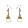 Erstwilder Paris Holiday Essentials Champagne Glitter Drop Earrings - Gold PH1EE18