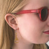 Champagne Glitter Drop Earrings - Gold