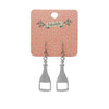 Erstwilder Paris Holiday Essentials Champagne Glitter Drop Earrings - Silver PH1EE19