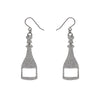 Erstwilder Paris Holiday Essentials Champagne Glitter Drop Earrings - Silver PH1EE19