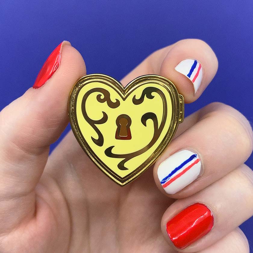 Erstwilder Paris Holiday Heart of Caché Enamel Pin PH1EP08