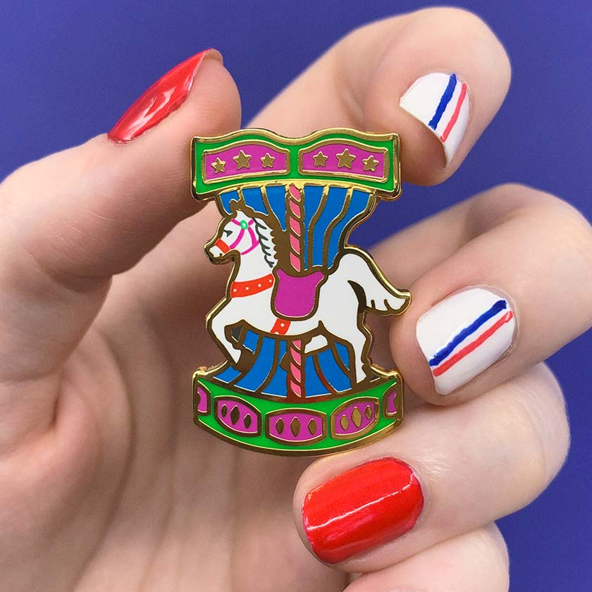 Erstwilder Paris Holiday Trocadéro Carousel Enamel Pin PH1EP11