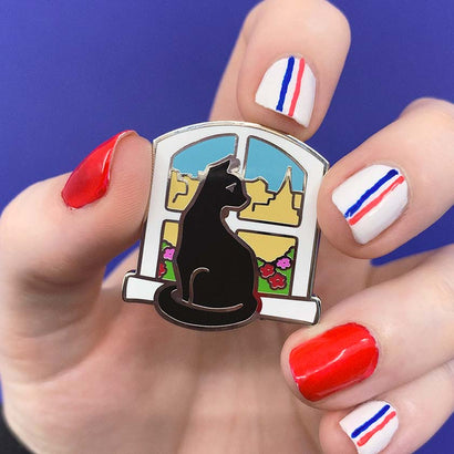 Erstwilder Paris Holiday Le Chat Le Rêveur Enamel Pin PH1EP12