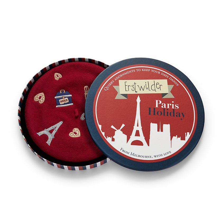 Erstwilder Paris Holiday Paris Holiday Beret - Red PH1H01