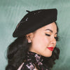 Erstwilder Paris Holiday Madame Caniche Poodle Beret - Black PH1H03