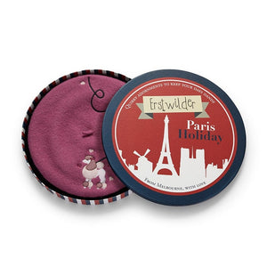 Erstwilder Paris Holiday Madame Caniche Poodle Beret - Pink PH1H05