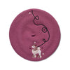 Madame Caniche Poodle Beret - Pink