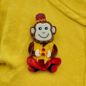 Erstwilder Charley Chimp Brooch BH6699-1060