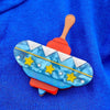 Spinning Around Toy Brooch