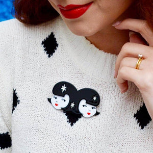 Erstwilder Gemini the Gentle Brooch BH6684-7080