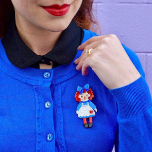 Erstwilder Raggedy Annie Doll Brooch BH6709-3010