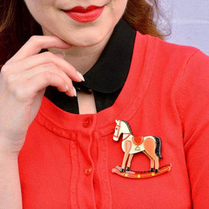 Erstwilder Rocking Reminiscence Horse Brooch BH6706-9010