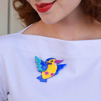 Erstwilder Khary of the Kalahary Kingfisher Brooch BH6715-6050