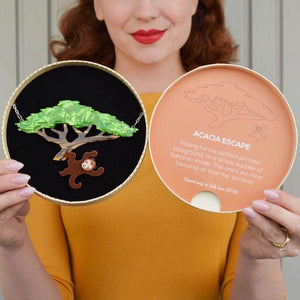 Erstwilder Acacia Escape Necklace and Mini Brooch Set N6731-9040