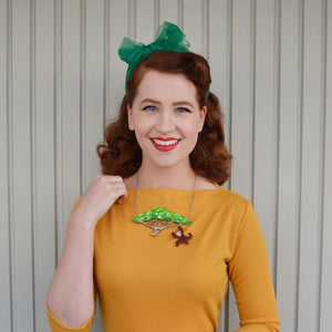 Erstwilder Acacia Escape Necklace and Mini Brooch Set N6731-9040