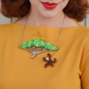 Erstwilder Acacia Escape Necklace and Mini Brooch Set N6731-9040