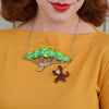 Acacia Escape Necklace and Mini Brooch Set