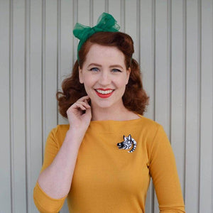 Erstwilder Zesty Zebra Brooch BH6720-7080